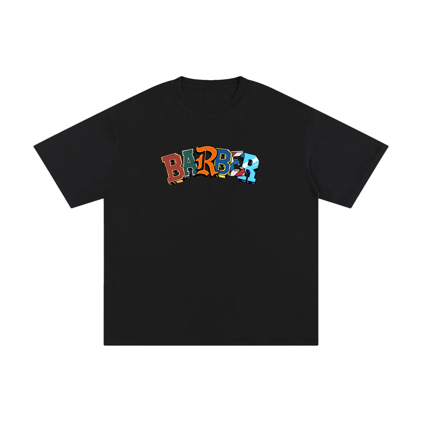 Barber Letters Tee - Black
