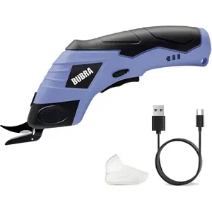 , with Safety Lock Button, 4V Lightweight Scissors for, Shears for Cardboard,Felt, & Paper