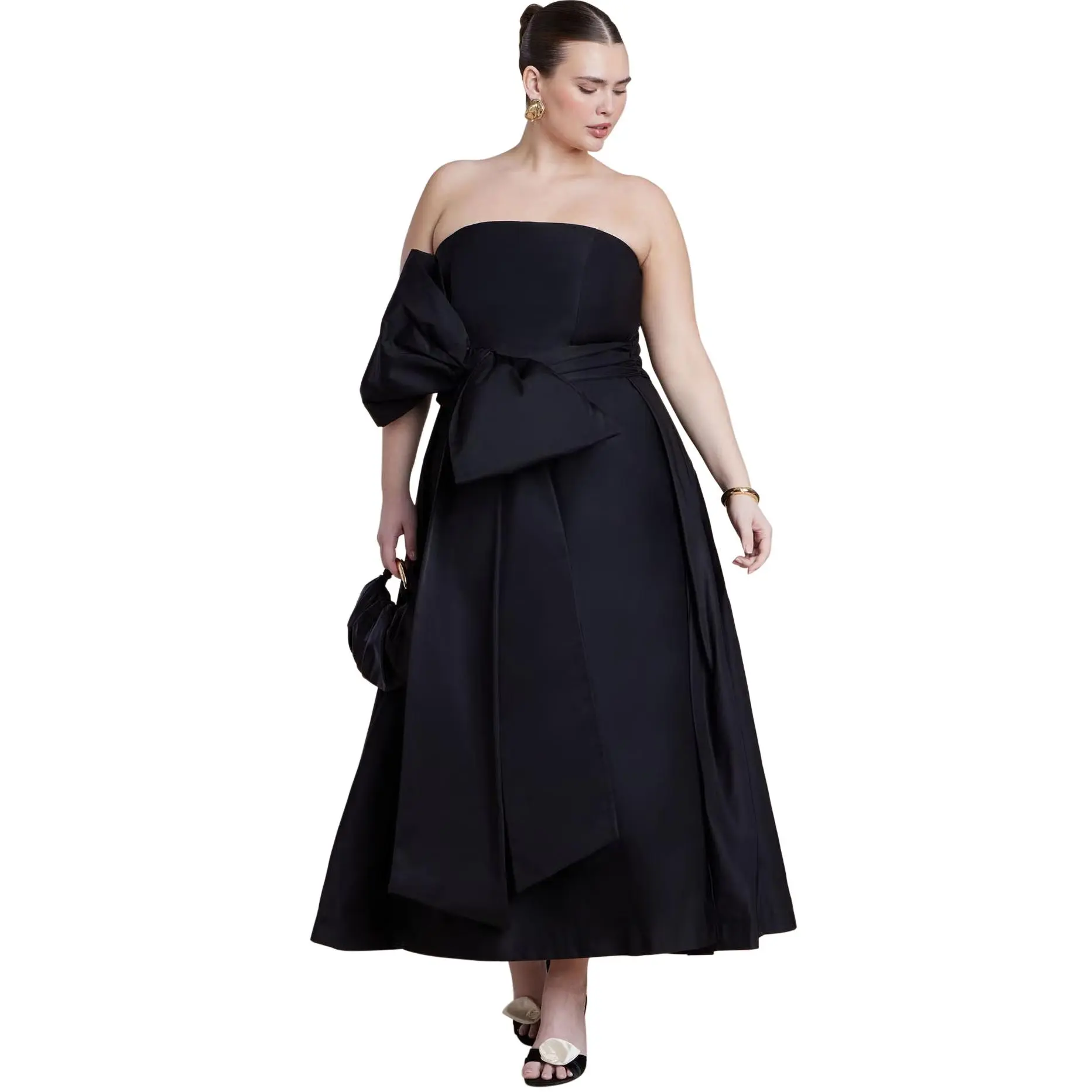 ELOQUII Women's Plus Size Dramatic Bow Gown - TikTok Shop