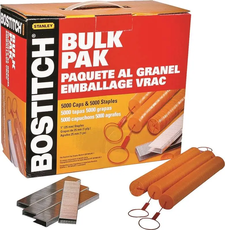 Stanley-Bostitch 1423433 Stanley CAPPAK-5M Cap Staple, 0.31 in. - 1 in Leg, 18 ga