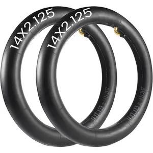 2-Pack 14 x 2.125  Inner Tube,14 Inch Electric  Replacement Tubes with Angled Valve Stem Compatible with Electric Scooters, E- Tire Tube and More