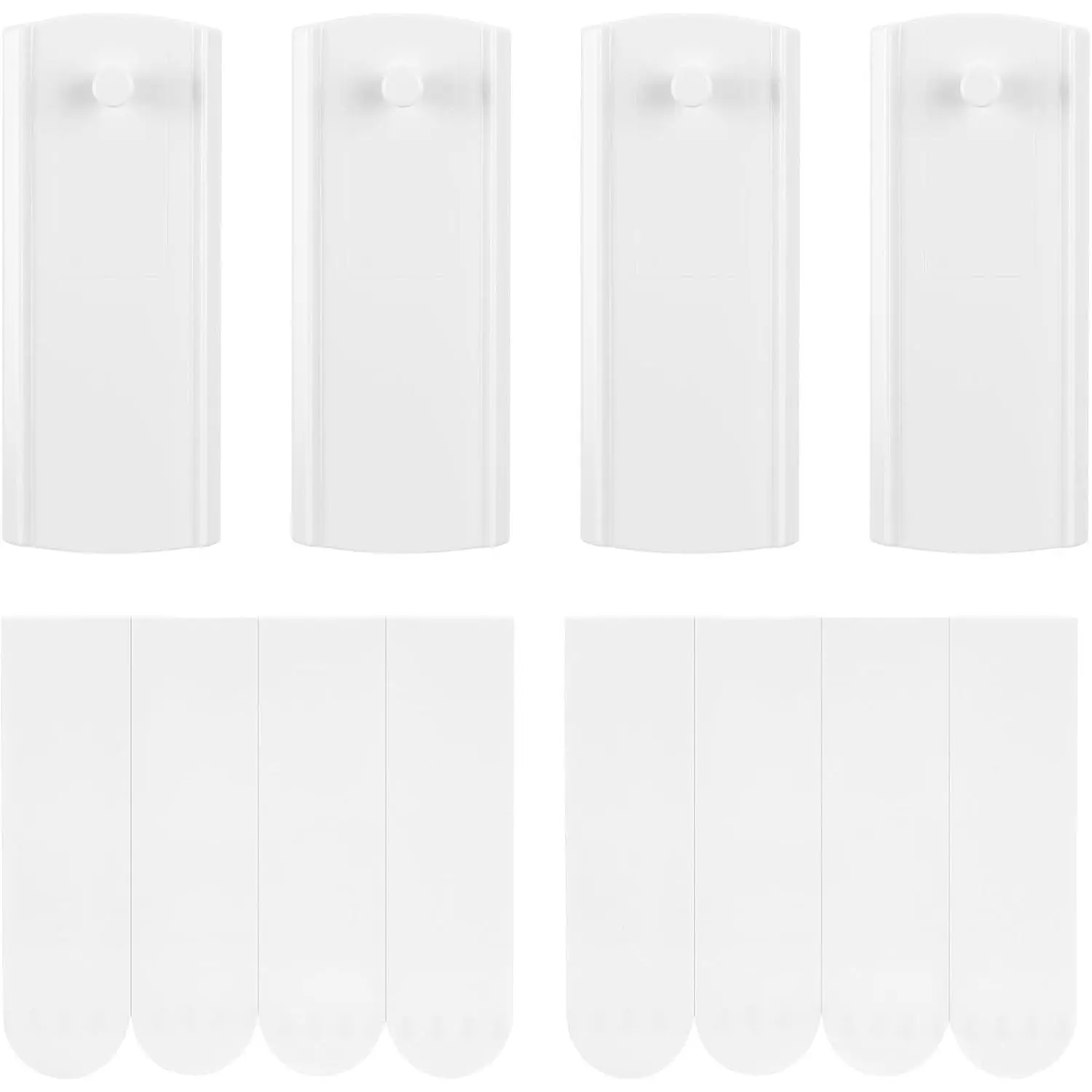 Heavy-Duty Large Universal Picture Frame Hangers - 4 Hooks with 8 Removable Adhesive Strips, 1kg Capacity, No Nails No Tools Damage-Free, Heat-Resistant for Dormitories, Kitchens, Living Rooms, 1 Kilogram, 4 Picture Frame Hangers