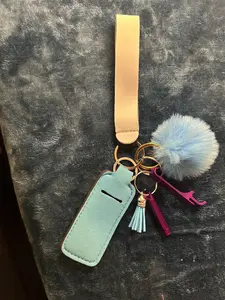 Safety Key Chain Set Purple & Blue, Fashionable Keychain & Phone Chain & Wristband, Trendy Exquisite Accessories for Women