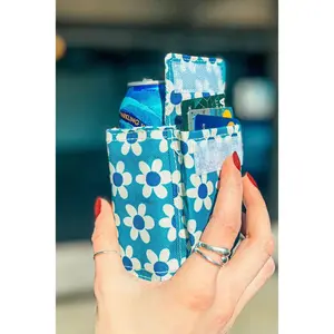 Wallet + Can Cooler - Blue Daisy