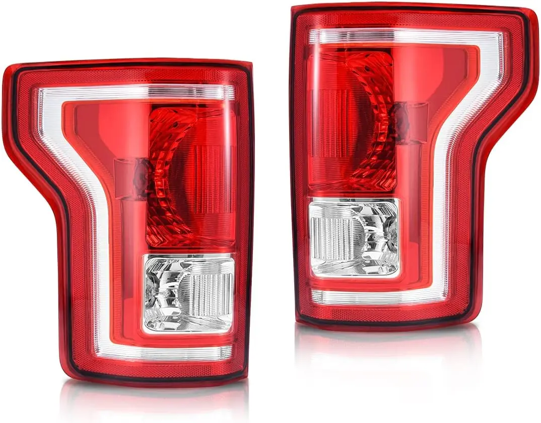 YITAMOTOR Tail Lights Assembly for 2015-2017/2018-2020 Ford F150 Tail Lamps Red Clear Replacement Assembly