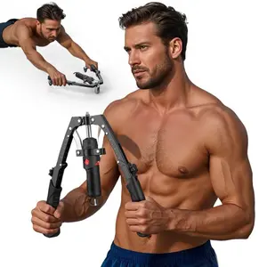 Chest & Arm Twister with Flex Core Training System — 15-Level Hydraulic Resistance Chest Press Machine (22–440 lbs), Portable Resistance Home Fitness Equipment for Upper Body Workouts, Suitable for Outdoor Use, Christmas & Valentine’s Day Gift