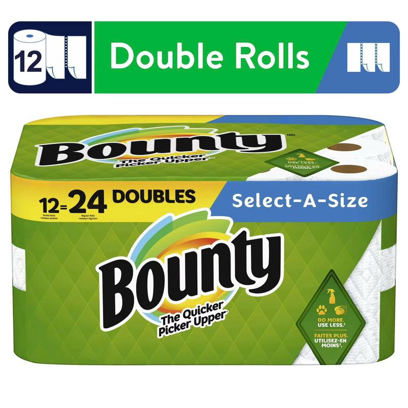 Bounty Select-A-Size Triple Roll Paper Towels, 2-ply, 123 Sheets/Roll, 6 Rolls/Pack