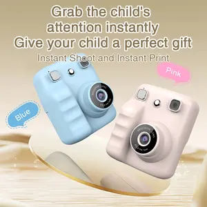 Instant Camera with 2.4'' HD Screen, Color Photo Printer Portable Camera, 48mp Kids Digital Camera, Includes 32GB Card & 4 Rolls Paper, Perfect Gift