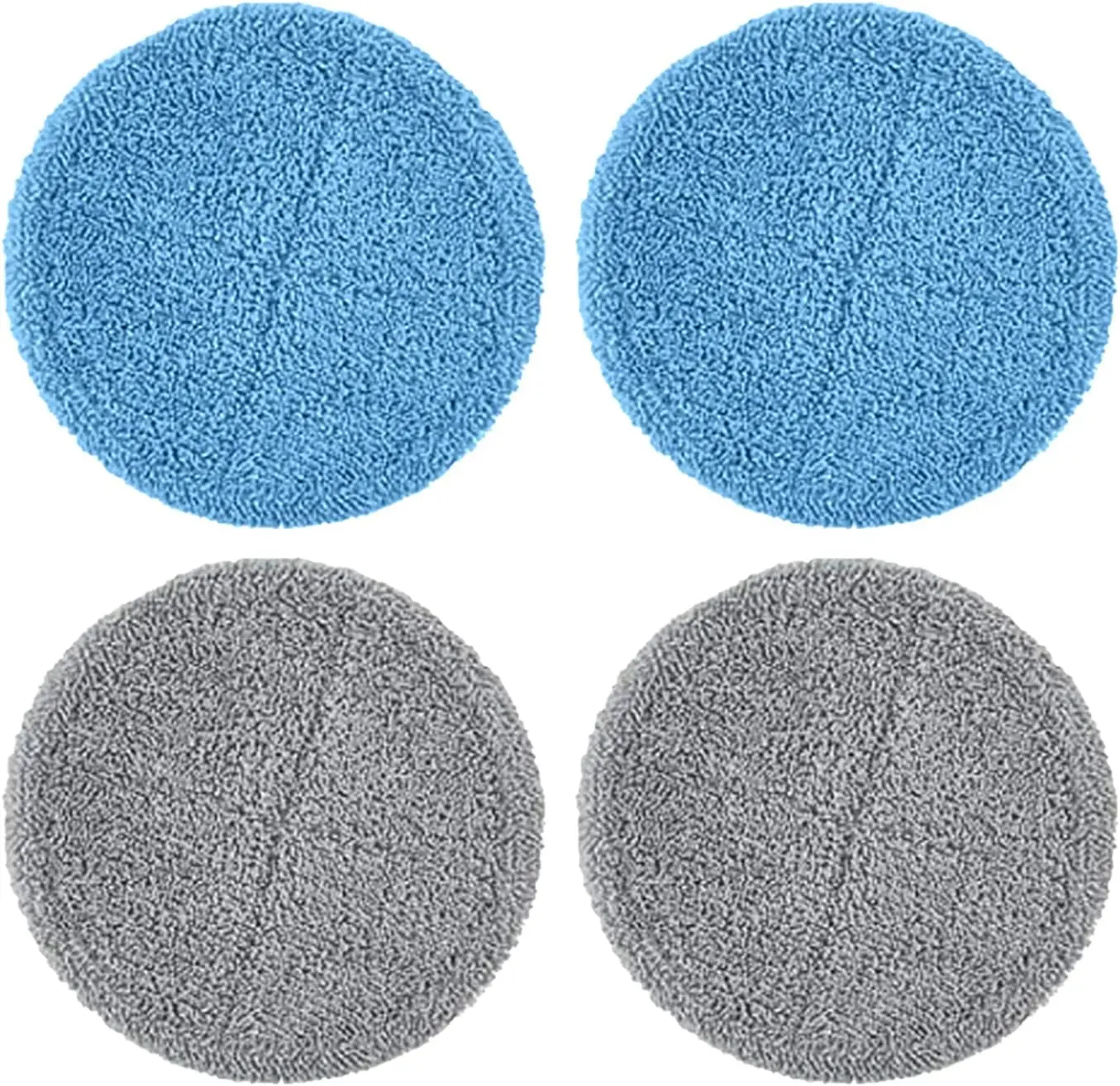 iDOO Replacement Pads for Cordless Electric Mop - Washable and Reusable Microfiber Heads, 4 PCS Mop Pads & Weighted Heating Pad