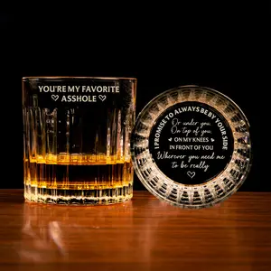 I Promise To Always Be By Your Side Whiskey Glass, Valentine's Day Gift for Husband, Gift for Him