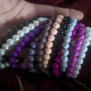 solid colored beaded bracelet.