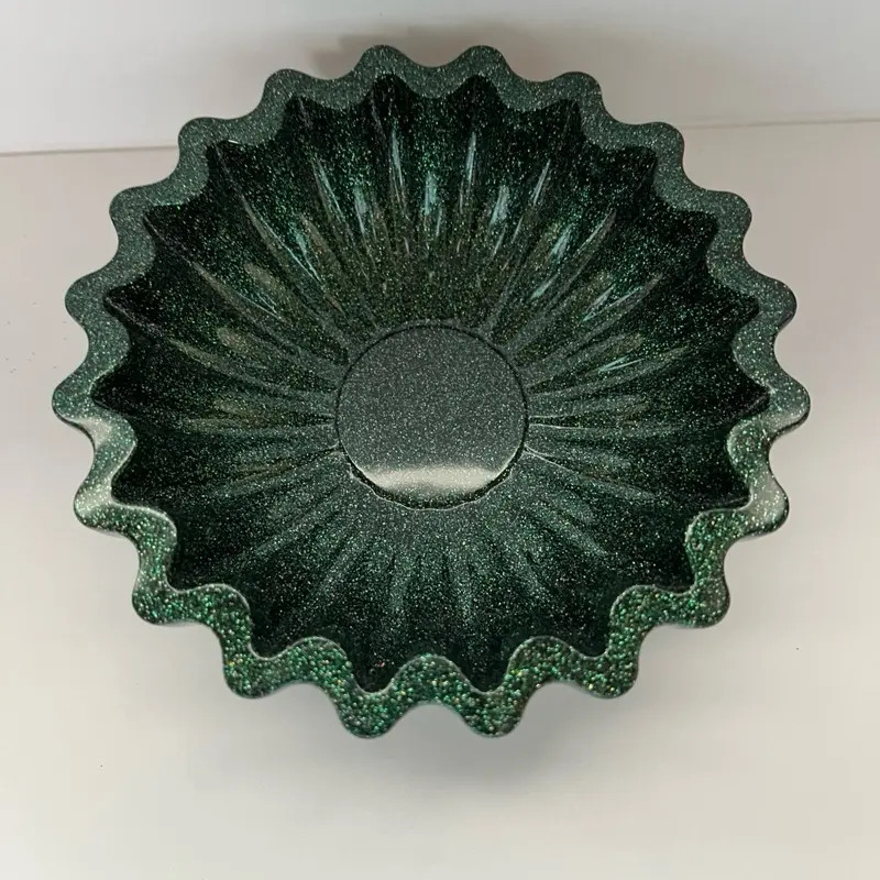 Green glitter bowl Green glitter bowl