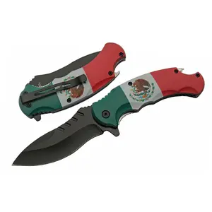 Mexico Folding Pocket Knife Full Size Sharp Assisted Pocket Clip EDC Black Blade