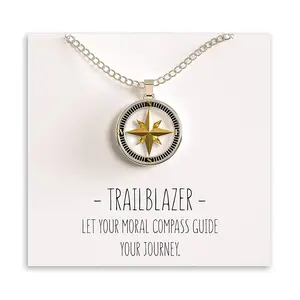 Trailblazer Compass Nautical Necklace - Gold/Silver