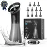 Gywwn Electric Ear Cleaning Kit for Adults - Rechargeable Earwax Removal Tool with 2-in-1 Built-in Waste Tank, 4 Pressure Settings, IP67 Waterproof Rating, 3 Nozzles, Back to School Beauty & Personal Care Item, Non-Medical