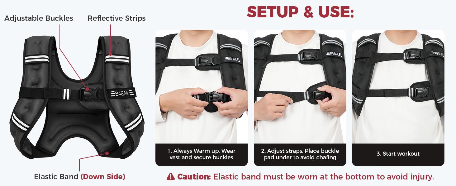 【SpringStatements】BAGAIL Comfort-Fit Weighted Vest for Woman, Even Weight Distribution, No-Chafe or Bounce for Walking & Running with Detachable Phone Pouch & Reflective Stripes (Available 5-30lbs)