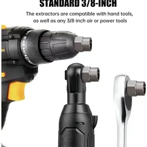 Bolt Extraction Kit 13-Piece, Rusty Frozen Bolt Remover Set, Impact Bolts Nuts Removal Tool, Easy Remove Drill Machine Accessories