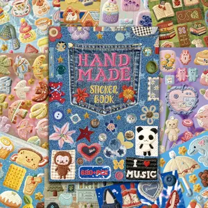 Vintage Cute Embroidery Sticker Set, 680 Pieces, Perfect for Adult Use, Ideal for Scrapbooking and Sticker Records