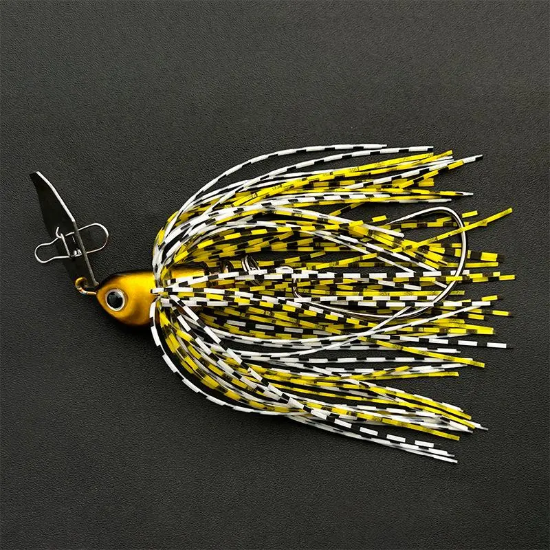 3pcs chatterbait，Reaction Tackle Breaker Jigs for Bass Fishing, Bladed Vibrating Swim Jig Lures with Silicone Skirts, Weedless Bait for Pike, Walleye, Muskie - 3 Pack