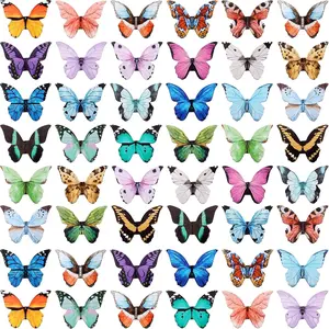 Nezyo 48 Pcs Bookmarks Magnet Page Markers Foldable Magnet Bookmark Clips for Book Lovers Kids Students Reading Stationery Supplies Office School Presents(Butterfly,2.5 x 1.77 x 0.08 Inch)