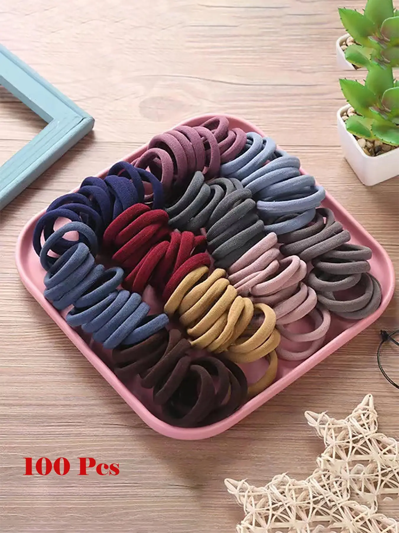 Plain Color Hair Ties As Gift for Girlfriend, Trendy High Elasticity Rubber Band, Seamless No Crease Hair Small Ponytail Holders Scrunchies, Women Ac