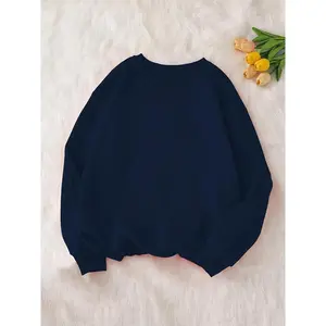 Women'sSolidColorLooseFitCrewNeckSweatshirtAutumnWinterPlushLinedThickLongSleevePulloverCasualSportswearTopComfortableWarmDailyWearStylishCozyEverydayOutfitMen'sBreathableHip-HopT-ShirtHalloweenCatSheerRoundHalfCoverUp