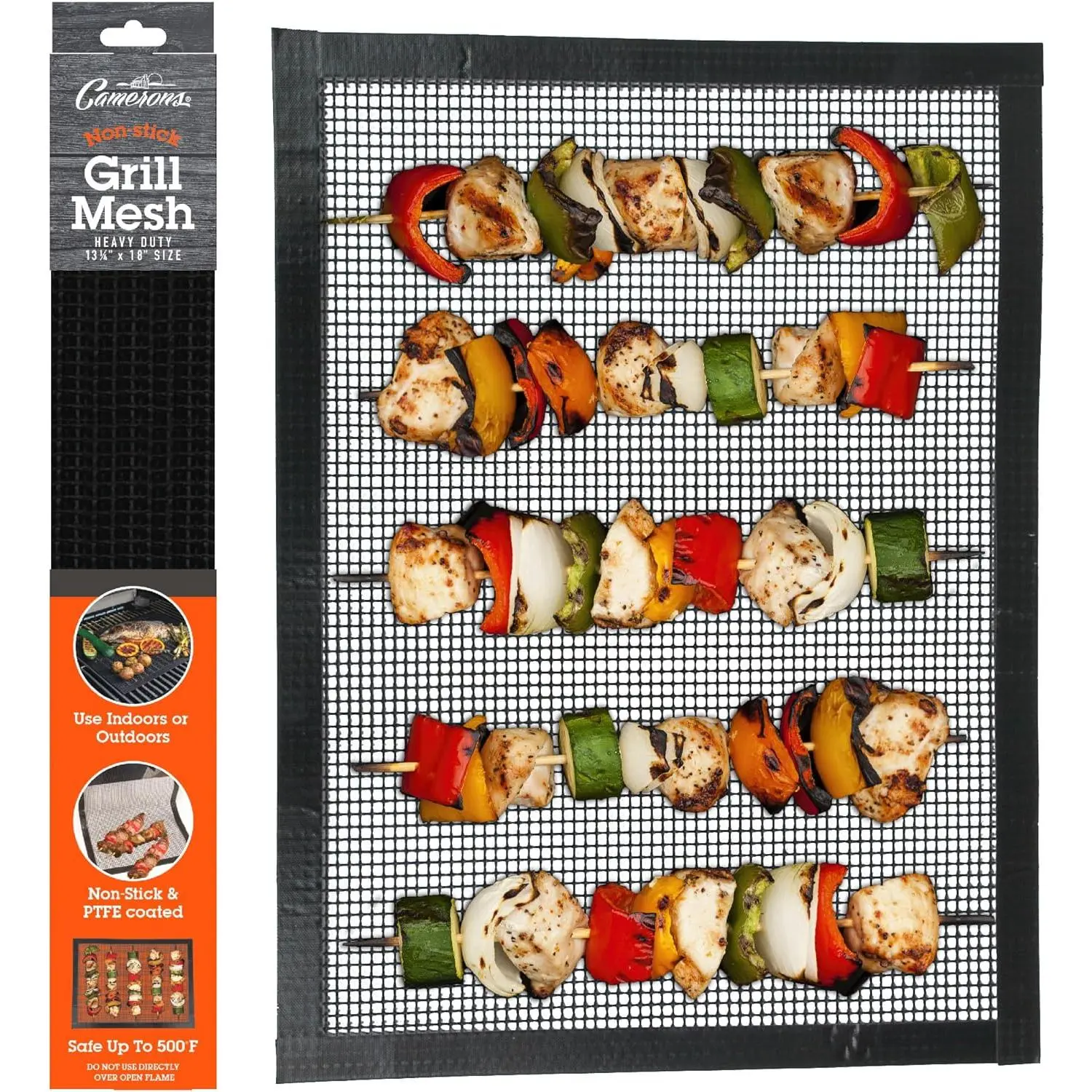 Camerons Grilling Mesh - Heavy Duty 100% Non-Stick Reusable - Outdoor BBQ Grill & Indoor Oven - Perfect for Thanksgiving Turkey and Dinner