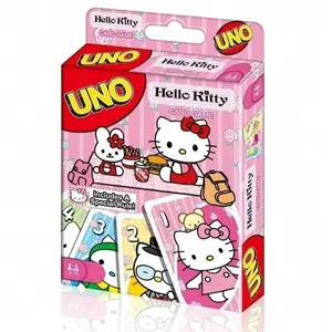 hello Kitty Anime Uno Card Game, Double-Sided, 2-4 Players, Fast-Paced Family Fun, Interactive Party Game, Ages 6+, Christmas Birthday Gift