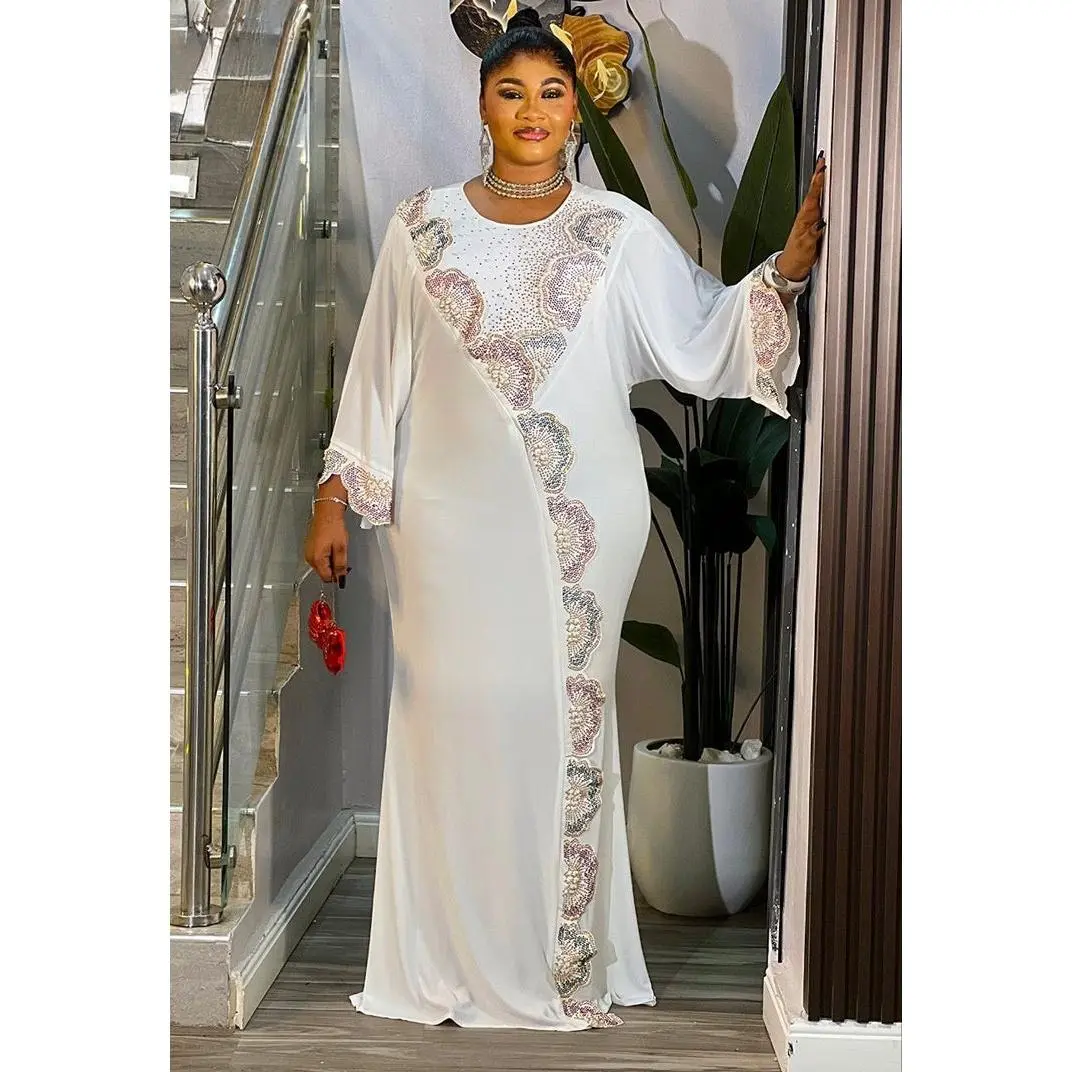 White Embellished Kaftan Dress: Wedding Guest Attire Engagement Ceremony  Birthday Party - TikTok Shop