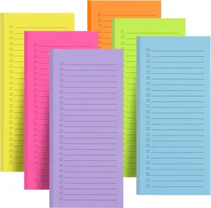 6 Pack Magnetic Notepads, Notepads Grocery List Magnet Pad for Fridge,Full Magnet Back Design Notepad for Grocery Lists, Shopping Lists, to-Do Lists(240 Sheets)