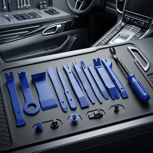Professional Automotive Tool Kit for Dashboard Removal, Engine Bay Clips, Precision Repair Tools, Non-Damaging Interior Disassembly, Vehicle Maintenance Equipment, Multi-Purpose Diagnostic Set, Ergonomic Trim Tools