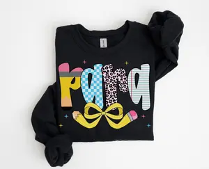 Coquette Para Sweatshirt T-shirt Hoodie Paraprofessional Crewneck Teacher Assistant Sweater School Teacher Sweatshirt Women Para