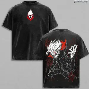 Okarun Inspired Anime Tee, Dandadan Manga Graphic Shirt, Double-Sided Graphic Tee, Oversized Streetwear T-shirt, Lightweight Cotton Top, Gift for Manga & Anime Fans T97