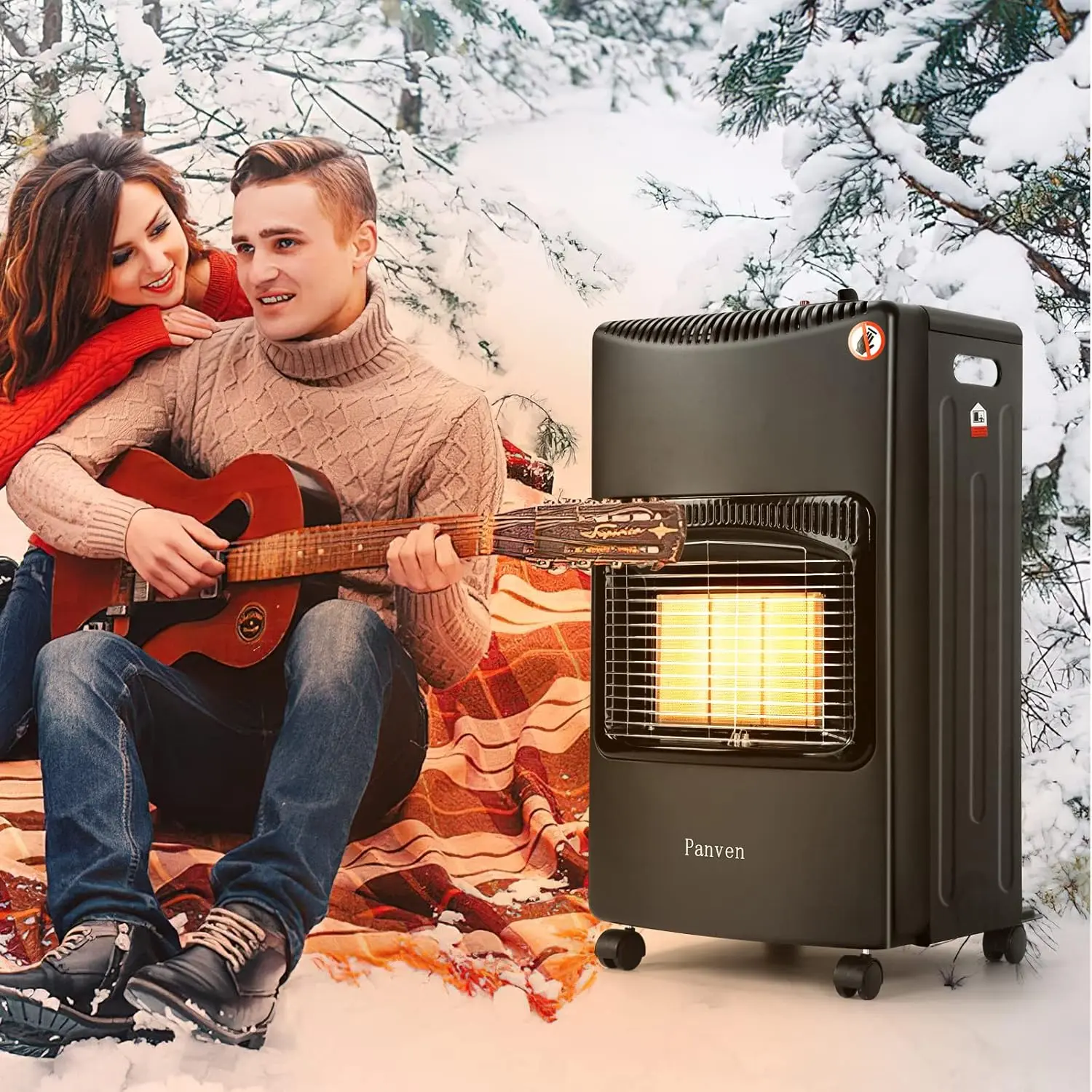 Propane Heater 18,000 BTU For Indoor Outdoor Patio Use Large Room Safe Clearance