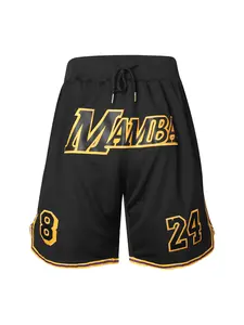 Men's Legend 8 24 Basketball Shorts Classic 90s Hip Hop Print Mesh Basketball Training Shorts Size S~3XL