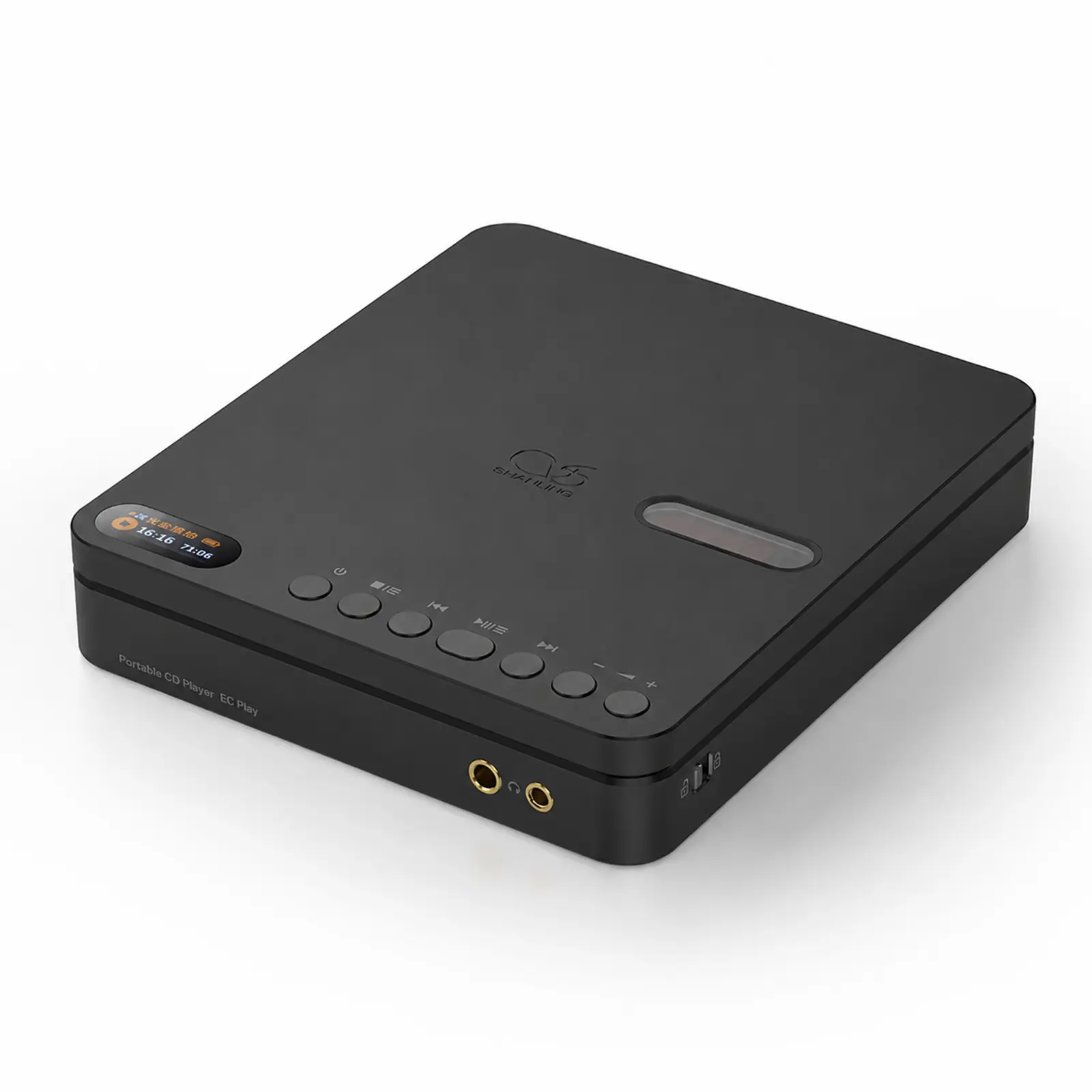 SHANLING EC Play Portable HiFi CD Player,USB DAC,CS43198 DAC+Dual SGM8262,384kHz/32bit,DSD256,Two-Way Bluetooth 6.0, LDAC,Up to 700mW@32Ω Output,3.5mm+4.4mm Headphone Output,Coaxial,1.12-in Screen