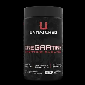 Unmatched CreGAAtine Capsules - Build Muscle Boost Strength & Enhance Cognition - 60 Servings USA Clinically Proven Creatine Monohydrate & GAA