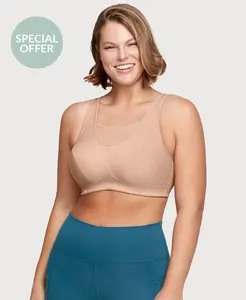 No-Bounce Camisole Sports Bra Cafe