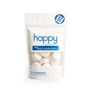 Happy Toilet Cleaner Ultra Edition Tablets - 12 Pack for Effective Toilet Cleaning, Enhanced Performance, Ideal for Multiple Sessions