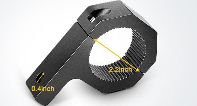 Nilight - 90020D 4PCS Mounting Bracket Kit LED Off-Road Light Horizontal Bar Tube Clamp Roof Roll Cage Holder,2 Years Warranty, Black