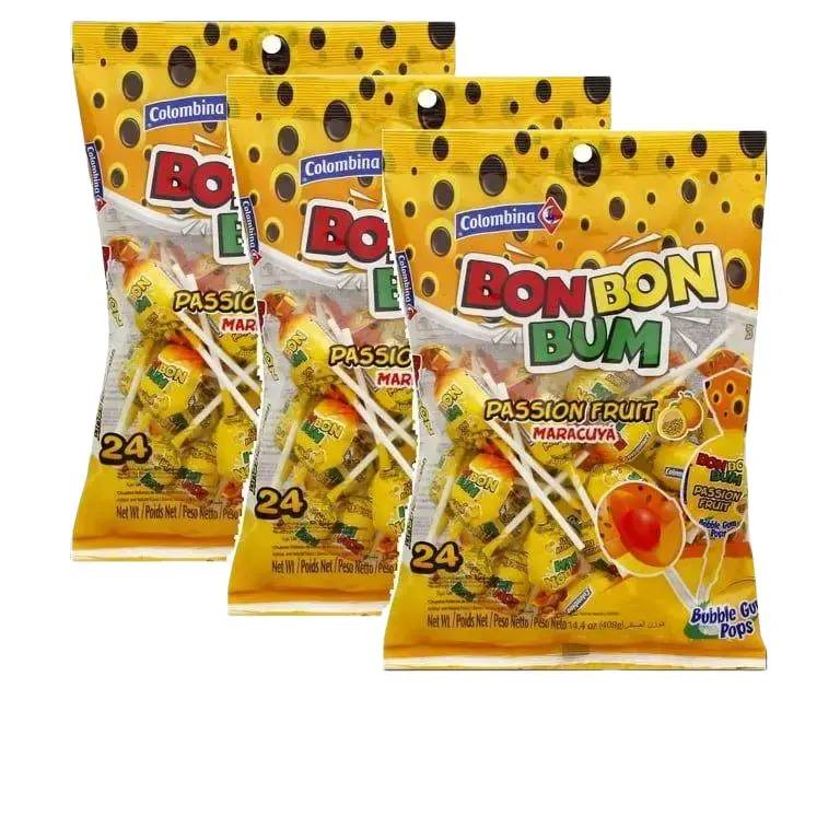 COLOMBINA BONBON PASSION FRUIT 3-PACK Artificial Natural