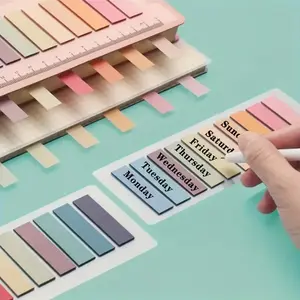 200Sheets Random Colors Stickers Transparent Index Creative Memo Pads Office School Stationery Self-Adhesive Stic