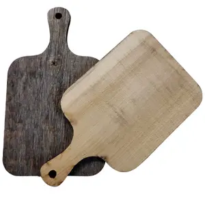 Mini Reclaimed Wood Cutting Boards – The Perfect Addition to Your Craft and DIY Projects! Wooden Farmhouse Decor and DIY Ornaments Chopping Kitchen Set Knives Sturdy