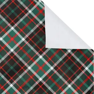 30" x 10' Holiday Wrapping Paper | Green Bias Plaid festive gift-wrapping needs