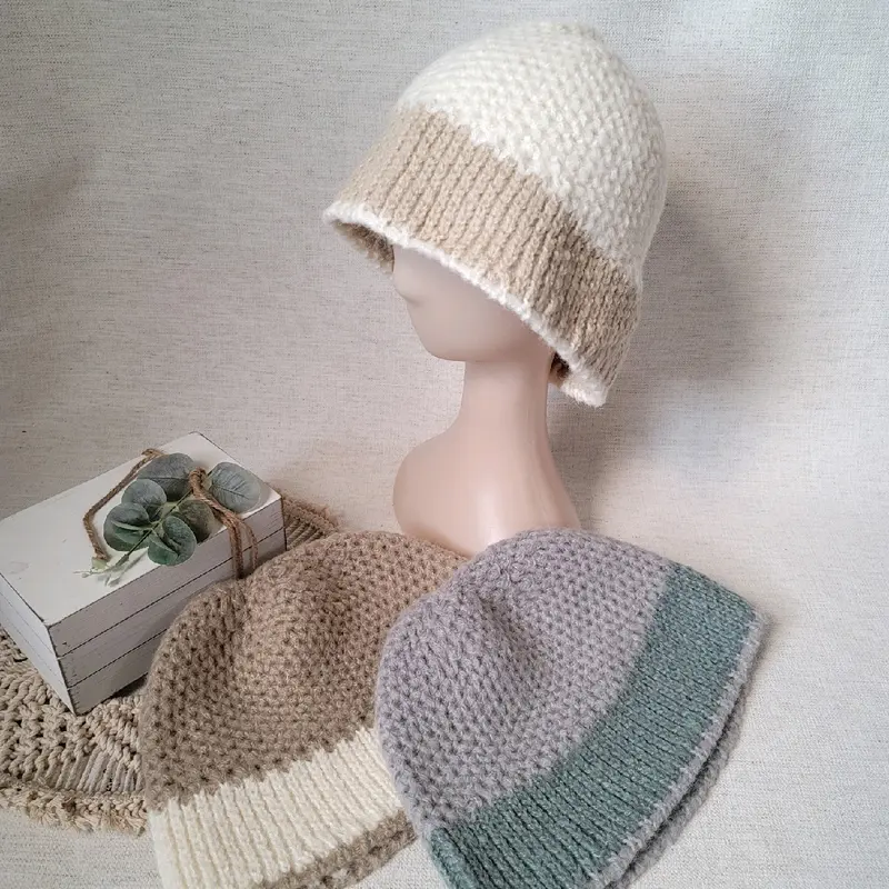 Alpaca Wool Blended Bucket Hat *Winter Alpaca Knitted Hat *Luxe fabrics *Women Premium Soft Winter Hat *Gift For her