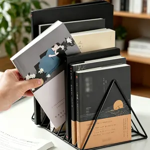 Triangular Wire Desk Book Rack | Metal Magazine & File Organizer for Home, Office & Classroom, Sturdy & Stylish #DeskOrganizer #SchoolEssentials