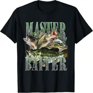Retro Sunset Fishing Master Baiter Fish Funny Fisherman Women's T-Shirt