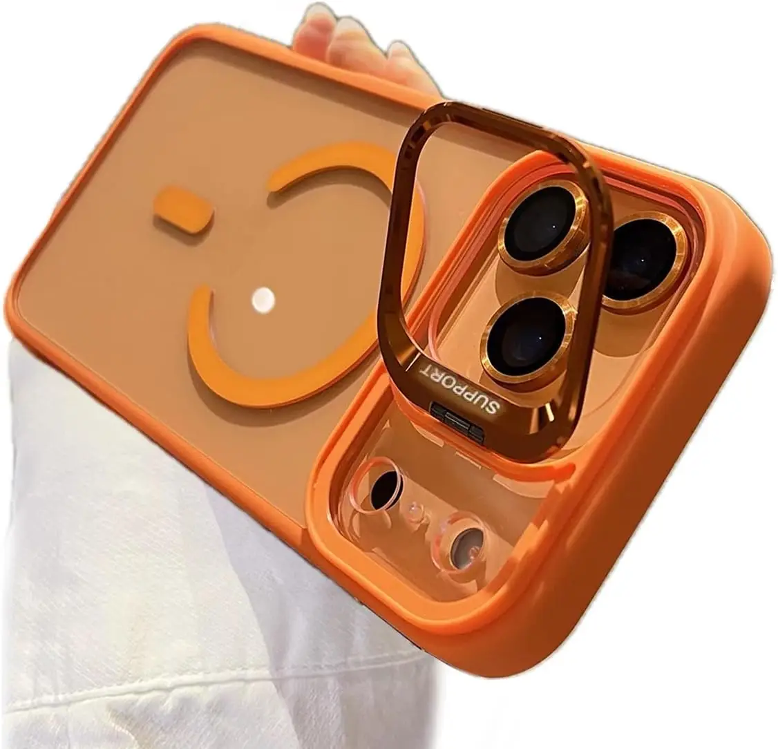 Magnetic Case For iPhone 17 Pro Max 17 Air 17 Pro 17 16 15 14 13 12 Pro Max,Crystal Clear Acrylic Back with Camera Lens Protector & Built-in Metal Ri