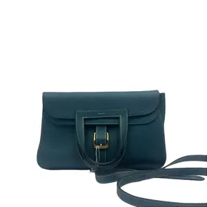 Pre-owned HERMÈS france Crossbody Bags H1 Medium Blue Halzan Crossbody Bag 26605
