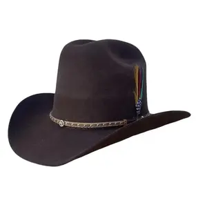 20X El Viejon Brown with Feather Rocha Hats Western Felt Hat